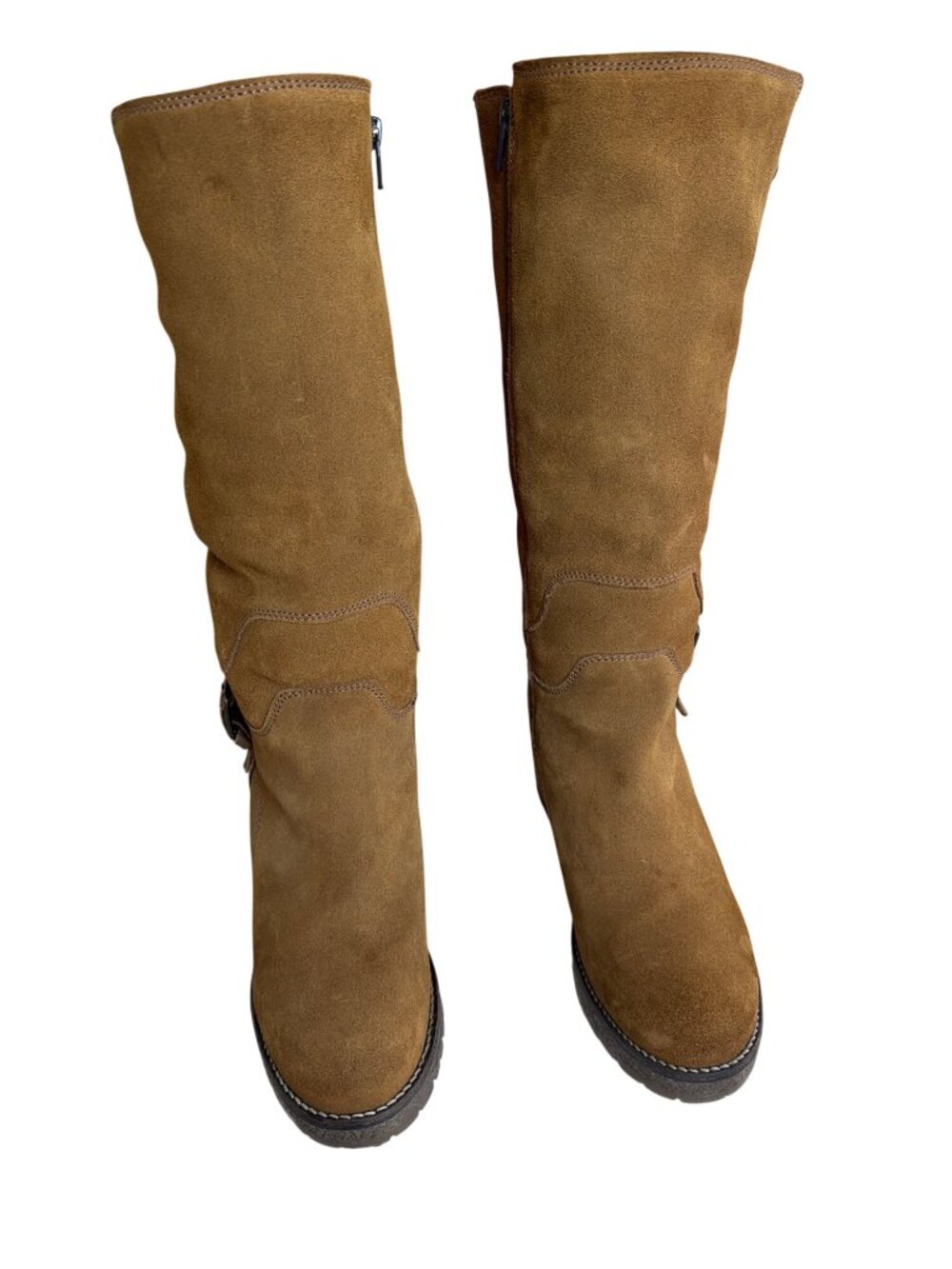 Overland Major Shearling-Lined Waterproof Suede Boots Tan W's 40 - Picture 13 of 14